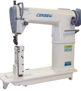 Consew 228R-11-1 High Speed Post Type Single Needle Drop Feed Lockstitch Machine With Assembled Table
