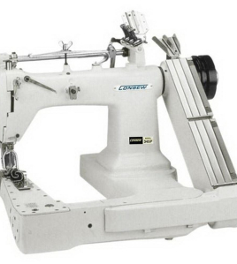 Consew 345-3 High Speed, Feed-Off-The-Arm Type, Drop Feed, Double Chainstitch, Lap Seam Felling Machine, 3 Needles