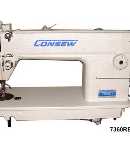 Consew 7360RB-2 Single Needle Lockstitch Sewing Machines with Assembled Table and Servo Motor