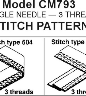 Consew CM793 - 2 Single Needle, 3 Thread Overlock with Assembled Table and Servo Motor