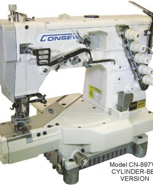 Consew CN897CV-1 Thread Coverstitch Machine with Assembled Table and Servo Motor