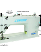 Consew Premier 1206RB Lockstitch Machine with Assembled Table and Servo Motor