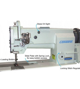 Consew Premier 1255RB Lockstitch Machine with Assembled Table and Servo Motor