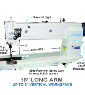 Consew Premier 1255RBLH-18 Long Arm Machine with Assembled Table and Servo Motor