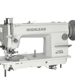 Highlead GC0318-1 Lockstitch Sewing Machine with Top/Bottom Feed & Large Hook Table and Servo Motor Included (Assembled)