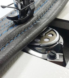 Juki LU-1508NS Single Needle Unison Feed Lock Stitch Machine with Vertical-axis Large Hook Includes Table and Servo Motor