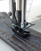 Juki LU-1508NS Single Needle Unison Feed Lock Stitch Machine with Vertical-axis Large Hook Includes Table and Servo Motor