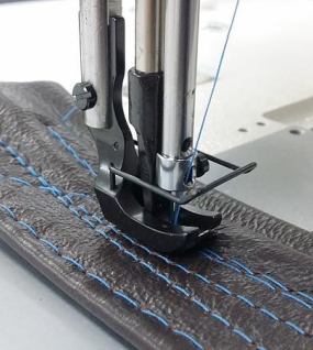 Juki LU-1508NS Single Needle Unison Feed Lock Stitch Machine with Vertical-axis Large Hook Includes Table and Servo Motor