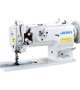 Juki LU-1508NS Single Needle Unison Feed Lock Stitch Machine with Vertical-axis Large Hook Includes Table and Servo Motor
