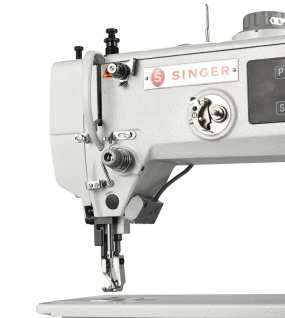 SINGER 712G E Series Direct Drive Upper and Lower Compound Feed Lockstitch Industrial Sewing Machine with Table