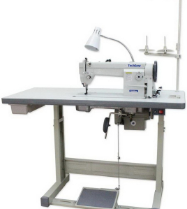 Techsew 1460 Flatbed Compound Feed with Assembled Table and Motor Industrial Sewing Machine