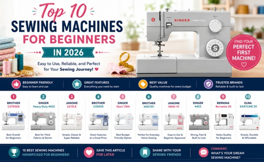 Top 10 Best Sewing Machines for Beginners in 2026 Top 10 Best Sewing Machines for Beginners in 2026